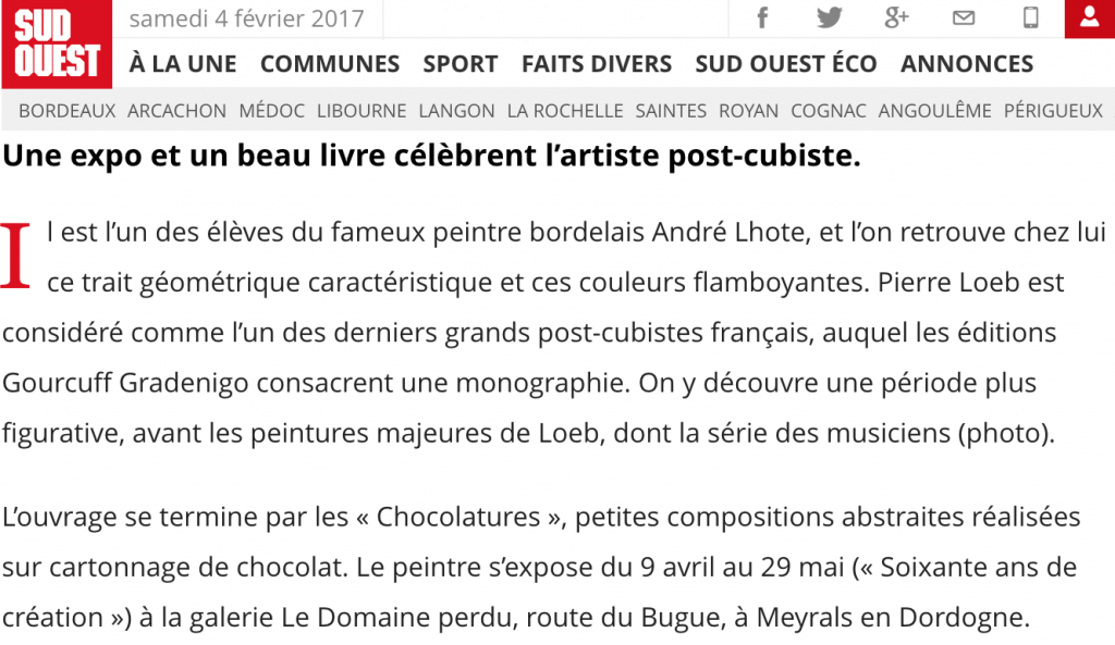 Pierre Loeb Artiste Peintre Actualité expositions, salons